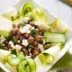 Raw Courgette (Zucchini) Salad with Cranberry Beans and Feta www.thefoodiecorner.gr