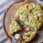 Slow Cooker Frittata with Courgette (Zucchini), Tomato and Feta www.thefoodiecorner.gr