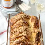 Cheesy Bread and Butter Pudding with Yellow Pepper Jam www.thefoodiecorner.gr