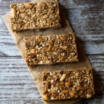 Healthy Granola Bars with Almonds, Dates, Tahini and Carob Honey www.thefoodiecorner.gr