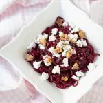 Spiralizer Beet Noodle Salad with Feta and Sugared Cumin Walnuts www.thefoodiecorner.gr