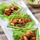 Lettuce Wraps with Sweet and Sour Shrimp www.thefoodiecorner.gr