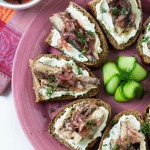 Sardine Crostini with Horseradish Cream Cheese and Easy Onion Chutney www.thefoodiecorner.gr