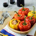 Tex Mex Stuffed Peppers with Tuna, Kidney Beans and Sweet Corn www.thefoodiecorner.gr