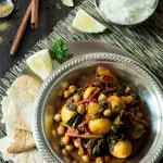 Slow Cooker Potato Chickpea Beet Greens Curry www.thefoodiecorner.gr