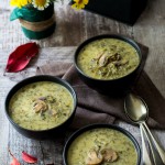 Slow Cooker Vegetarian Magiritsa (Greek Easter Soup) with Mushrooms www.thefoodiecorner.gr